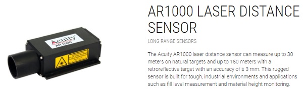 Acuity AR1000 Long Range Laser Sensors