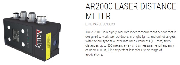 Acuity AR2000 Long Range Laser Sensors