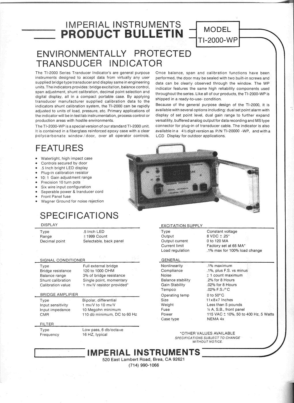 WeatherProof Strain Gage Signal Conditioner