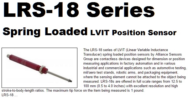 ASG LVIT Position Sensor