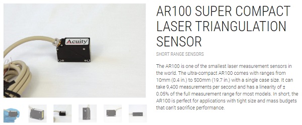 Acuity AR100 Short Range Laser Sensors