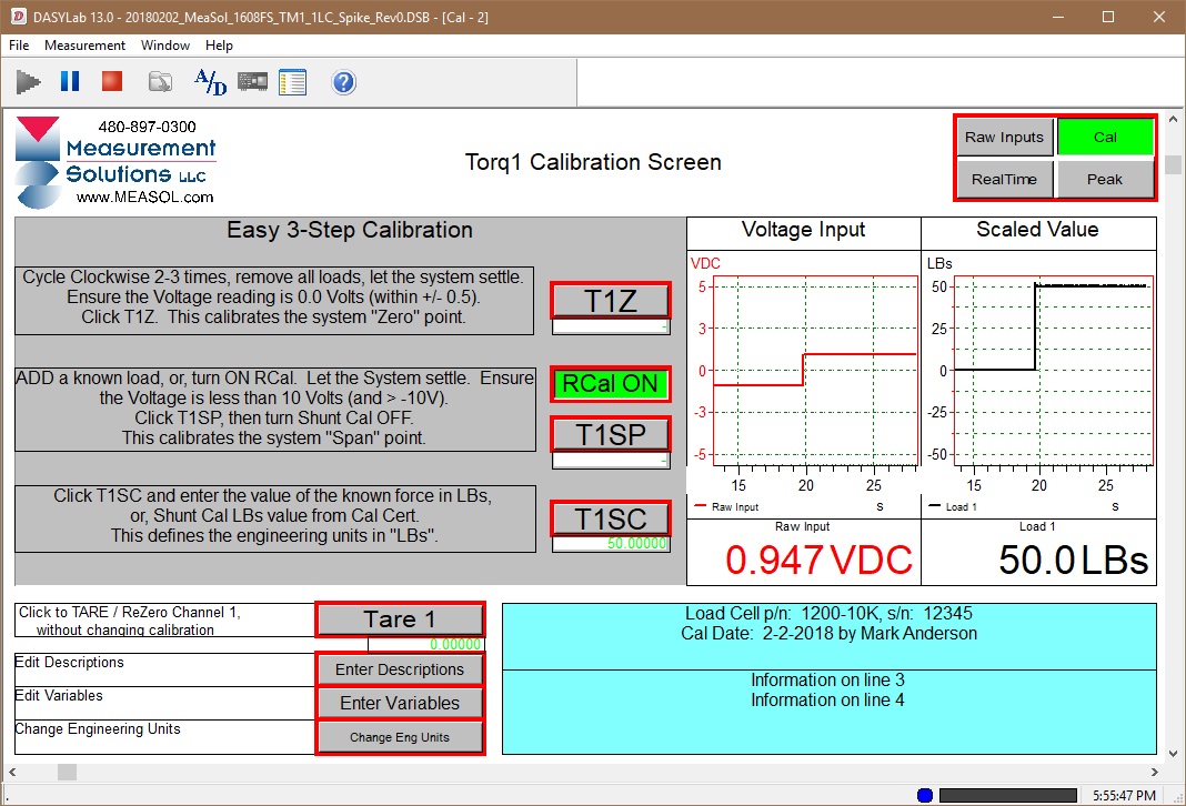 "Easy Cal" Graphical User Interface